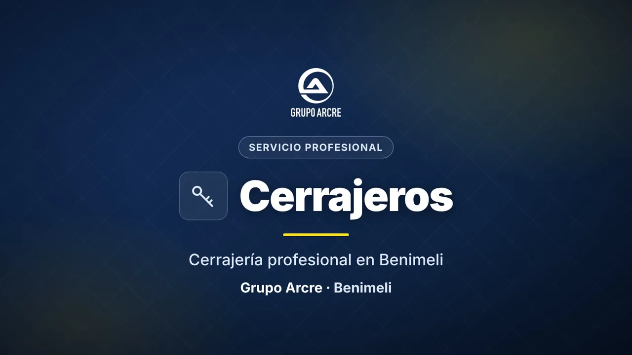Cerrajería profesional en Benimeli